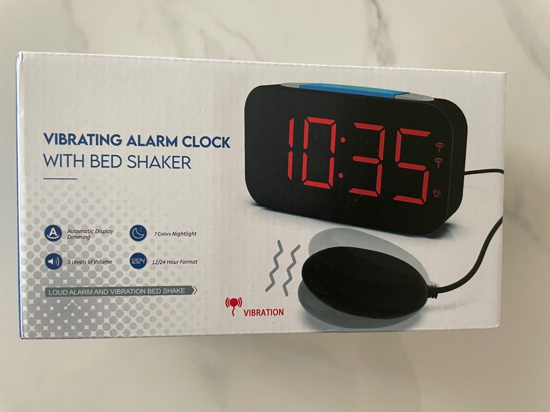 鬧鐘vibrating alarm clock with bed shaker, 家庭電器, 其他家庭電器