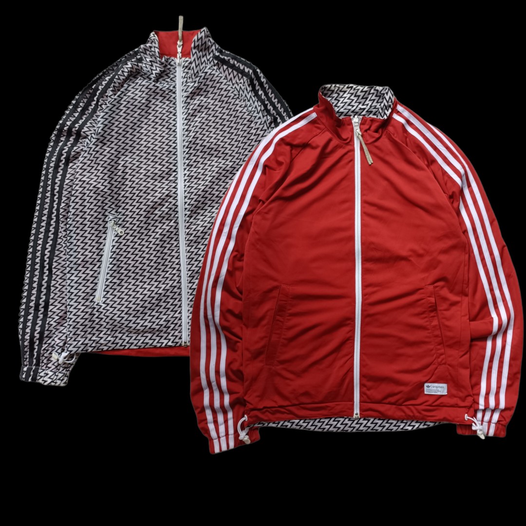 Adidas reversible TT JACKET, Fesyen Pria, Pakaian , Atasan di