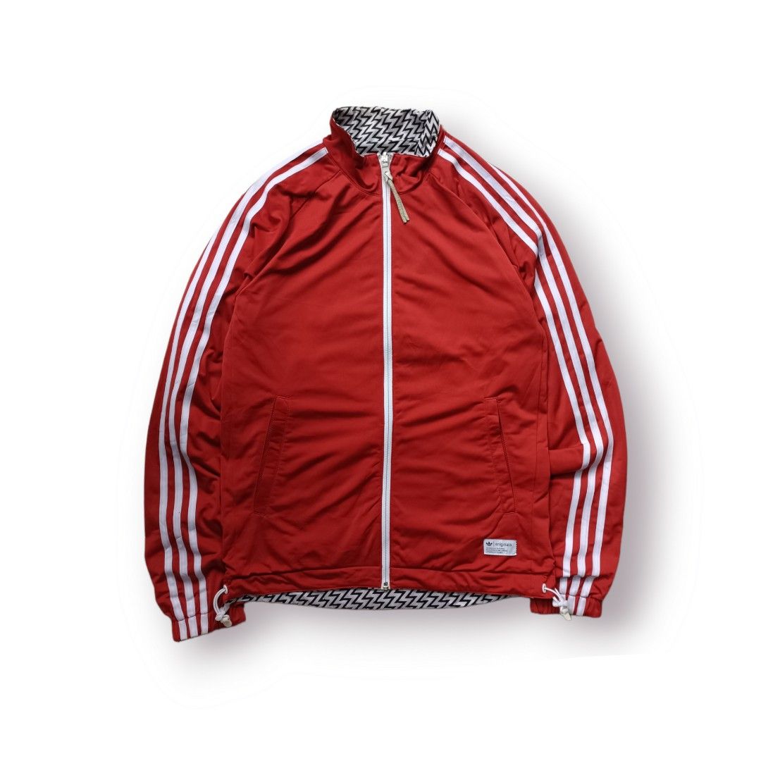 Adidas reversible TT JACKET, Fesyen Pria, Pakaian , Atasan di