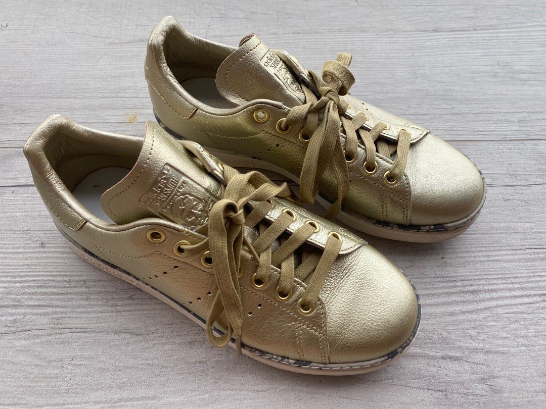 Adidas stan smith gold sale hotsell
