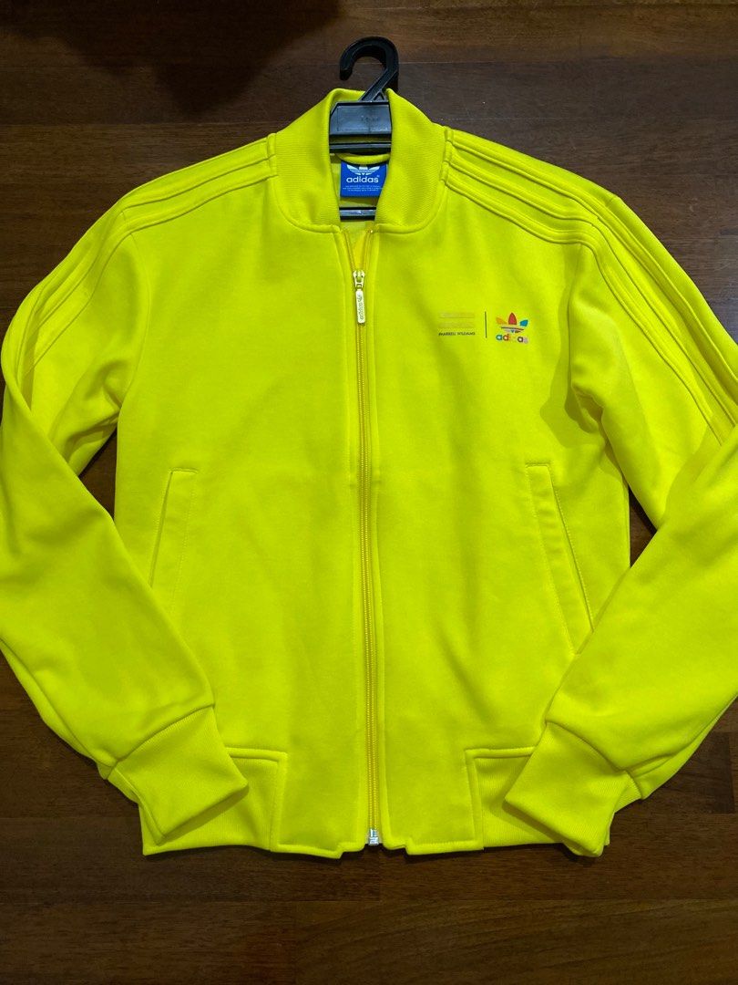 Adidas yellow hot sale stripe jacket
