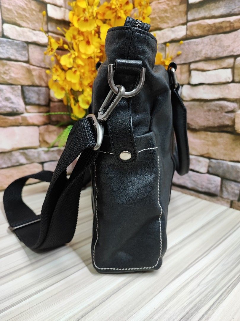 AJ Armani jeans briefcase messenger document laptop office laptop bag