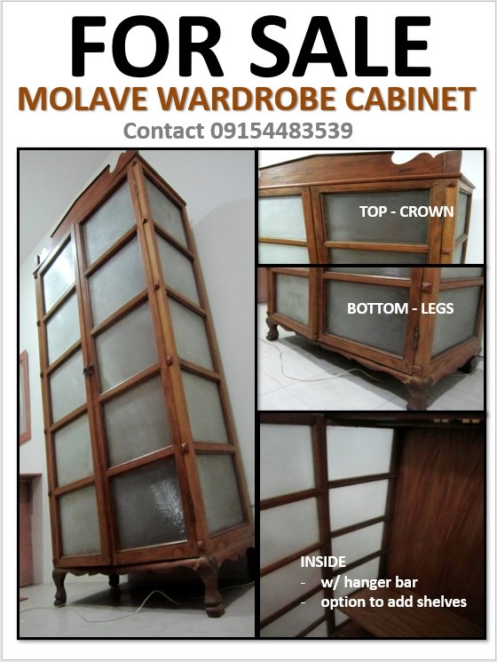Antique Molave Wood Armoire Wardrobe Furniture & Home Living