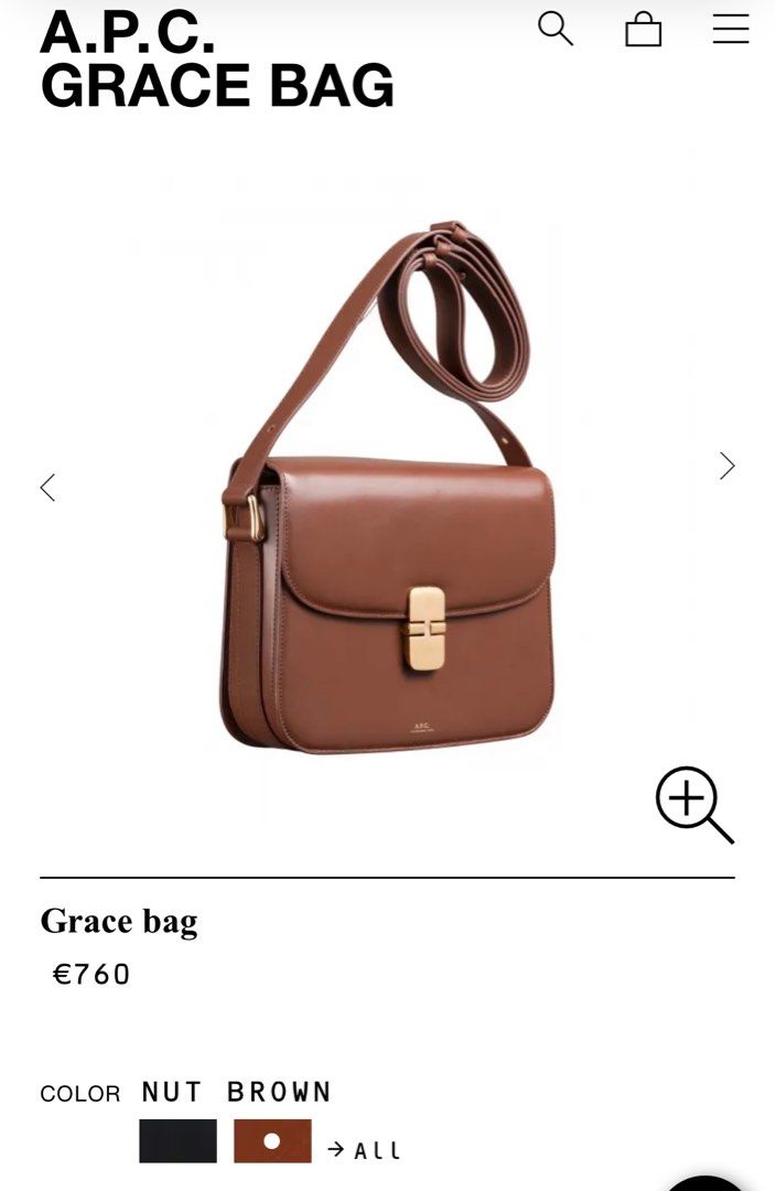 APC Grace bag hazelnut, Fesyen Wanita, Tas & Dompet di Carousell