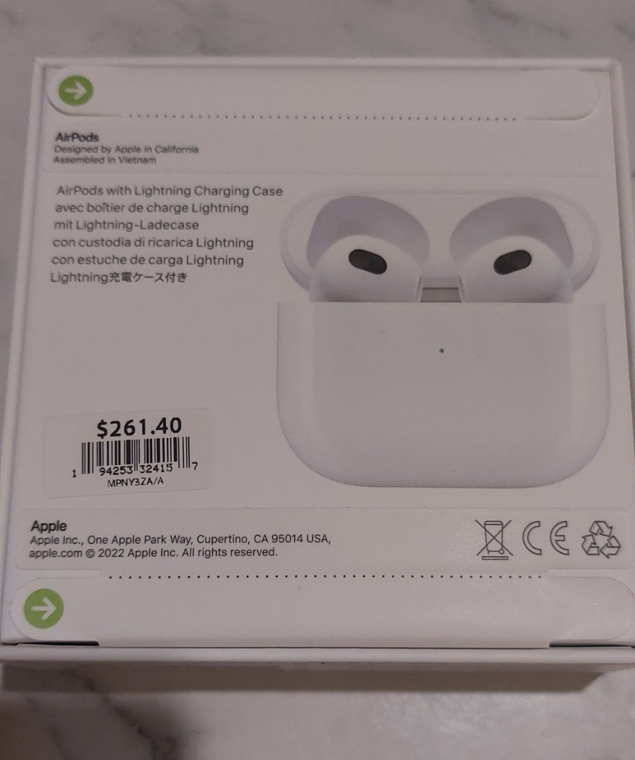 Apple Airpods 3rd Gen (came with Apple Education Store promo), Audio