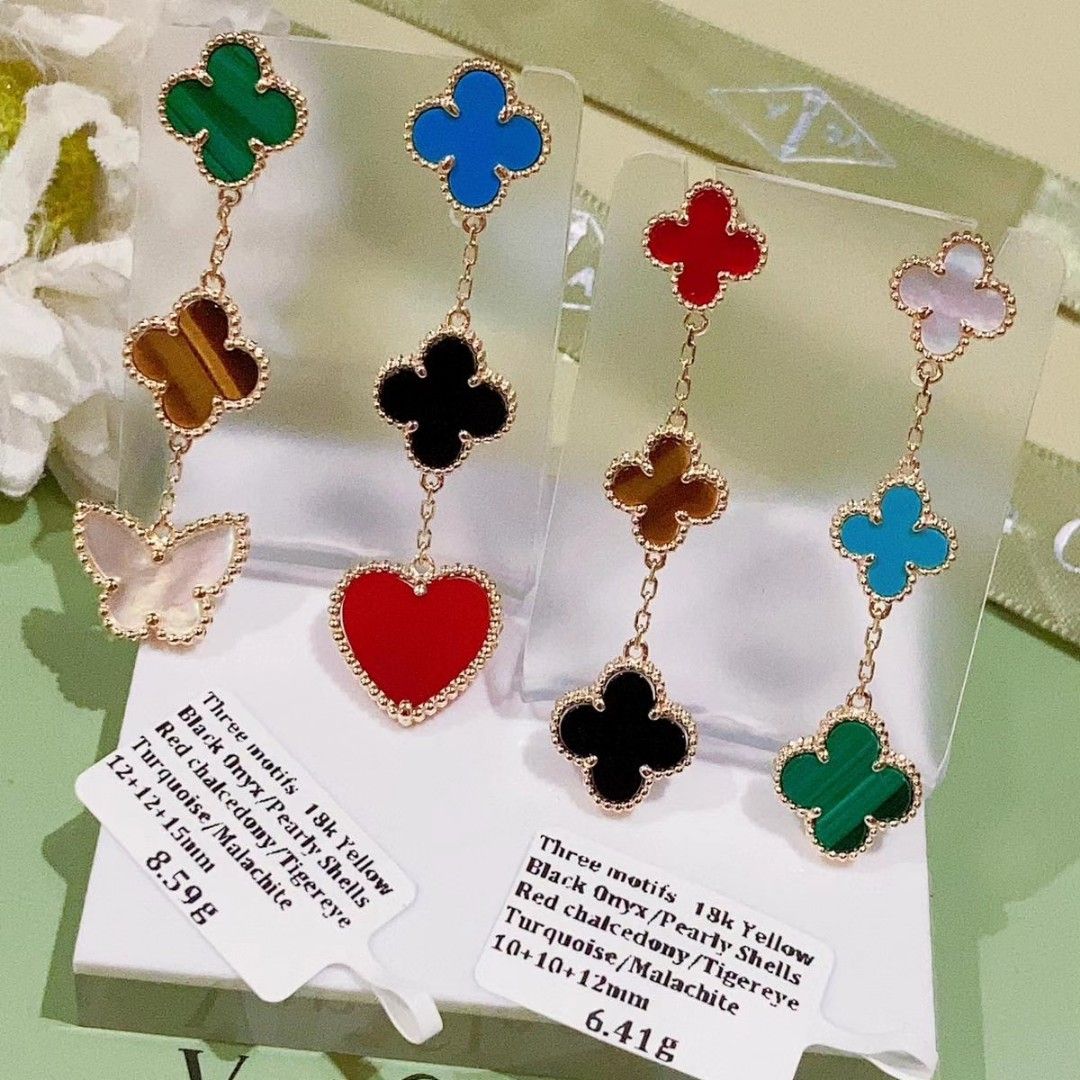 Asstd. Motifs Vca Dangling Earring 18k Gold HKS. on Carousell