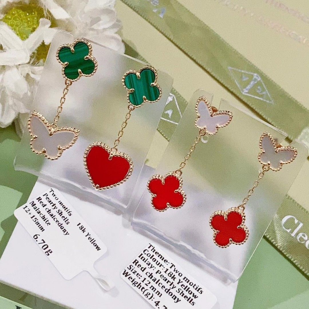 Asstd. Motifs Vca Dangling Earring 18k Gold HKS. on Carousell