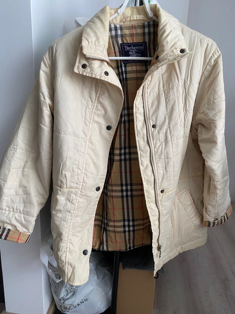 Beige burberry jacket discount