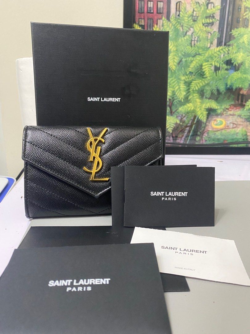 Authentic YSL Envelope Wallet with inclusions, Luxury, Bags & Wallets