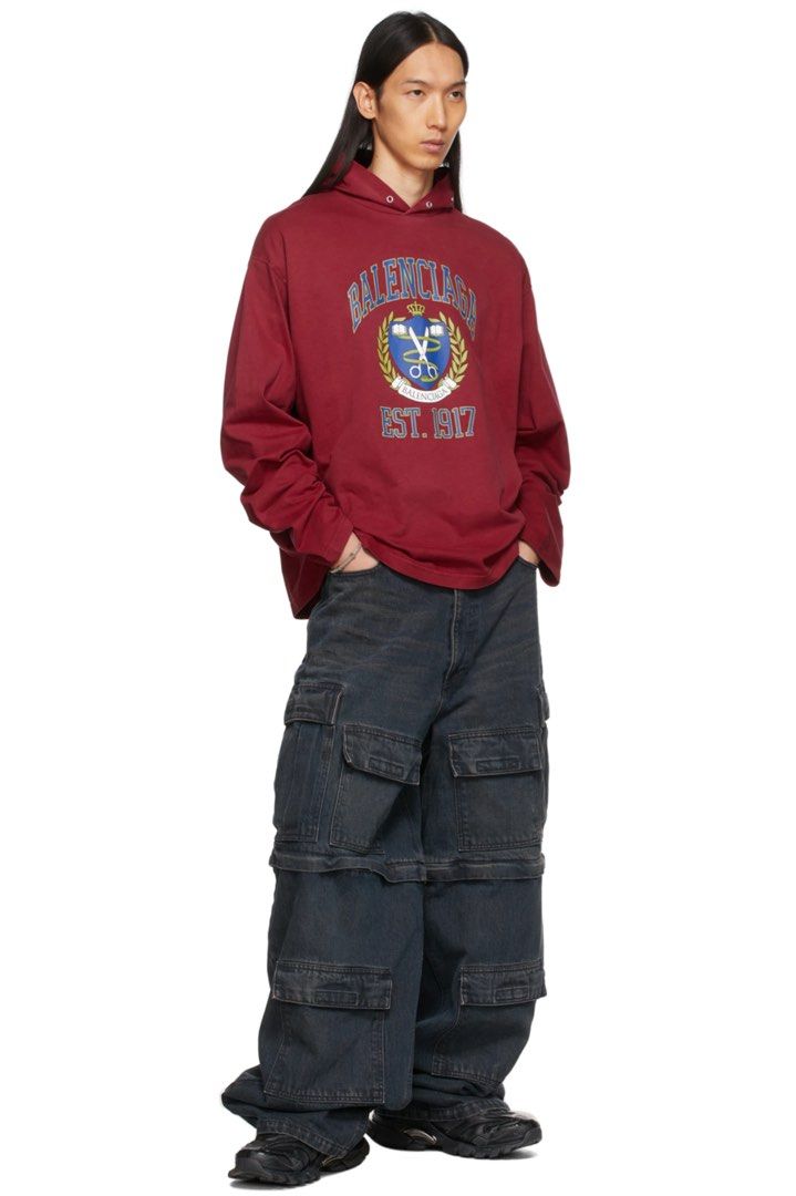 Navy cargo jeans balenciaga on sale