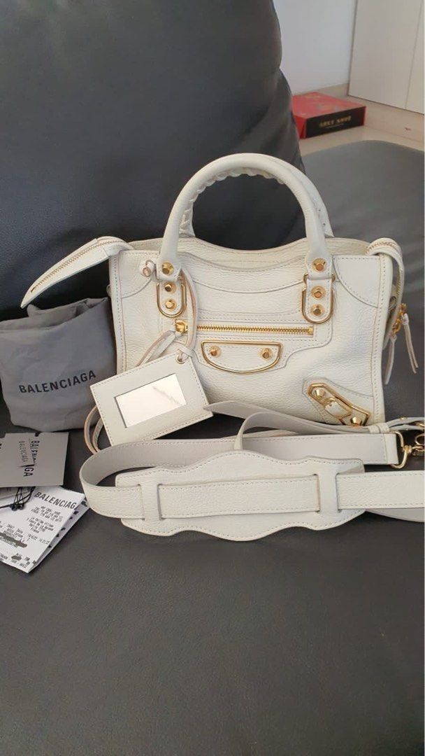 Balenciaga mini city white new arrivals