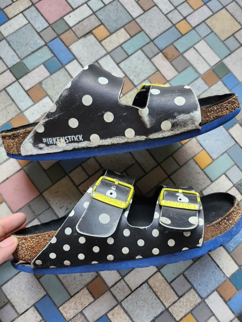 Black and white discount polka dot birkenstocks