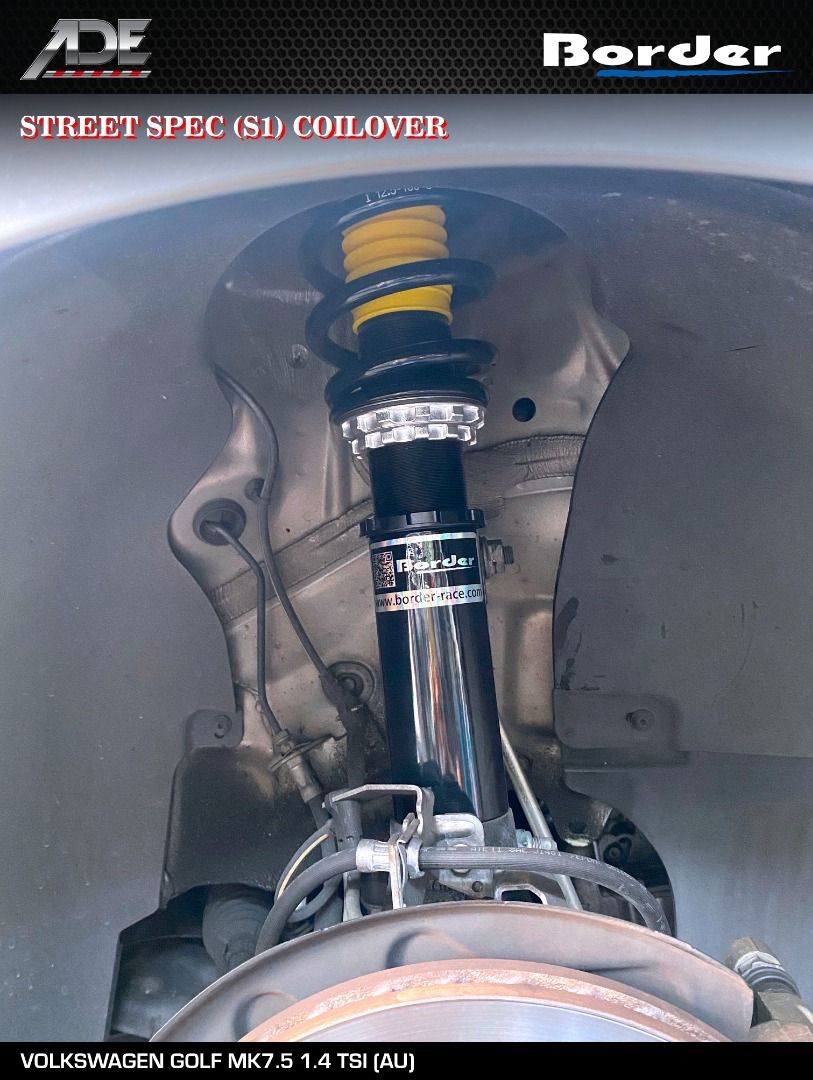 BORDER STREET SPEC (S1) COILOVER ON VOLKSWAGEN GOLF MK7.5 1.4 TSI (AU ...
