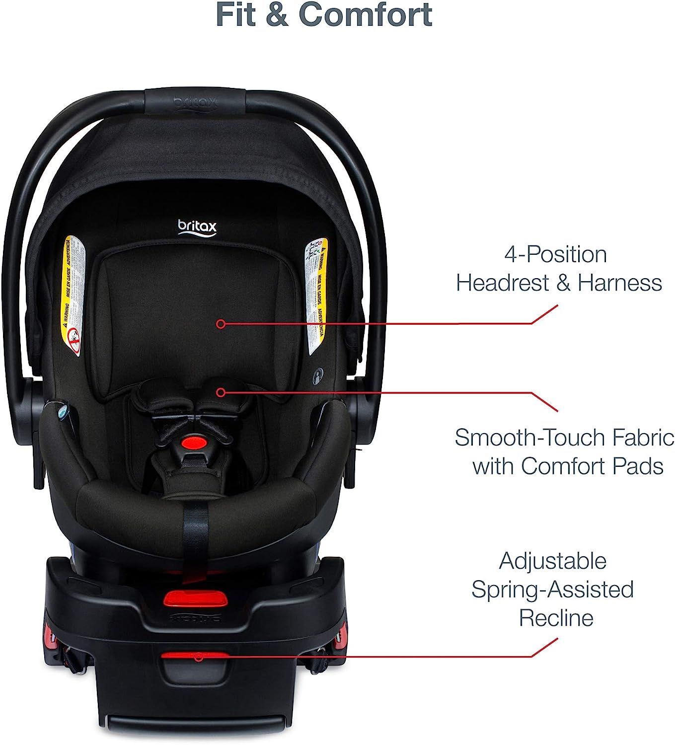 Britax BSafe Gen2 Infant Car Seat, Eclipse Black SafeWash (Gen2