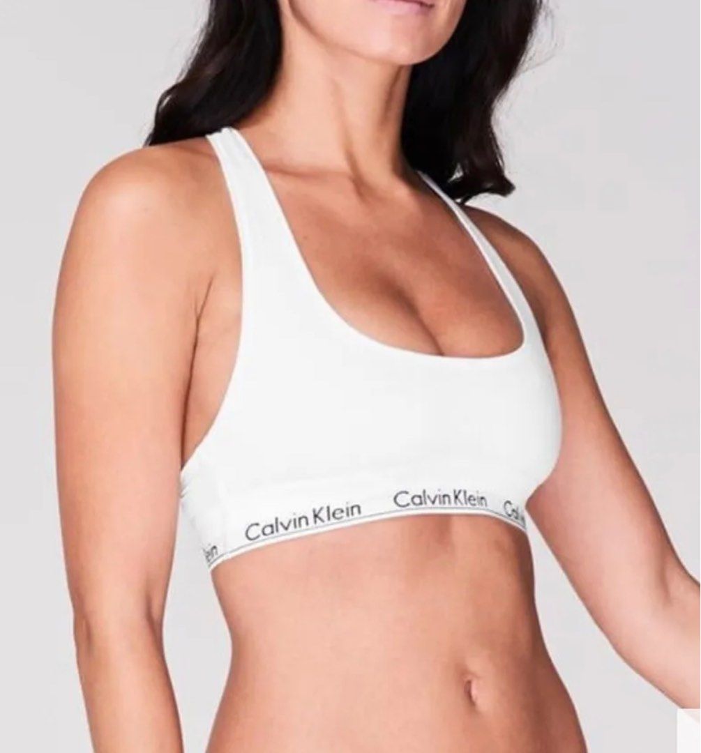 Calvin Klein Modern Lightly Lined Bralette Bra Underwear White Set