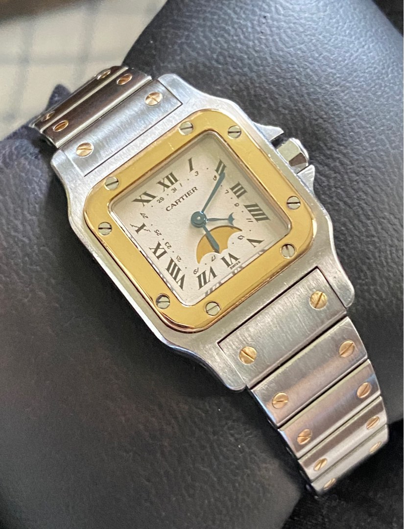 Cartier santos moonphase on sale watch