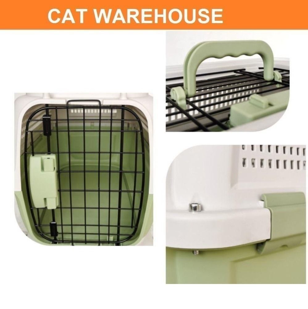 Cat Airline Carrier Metal Roof non cat cage condo carrier bag food cat tofu tree litter box