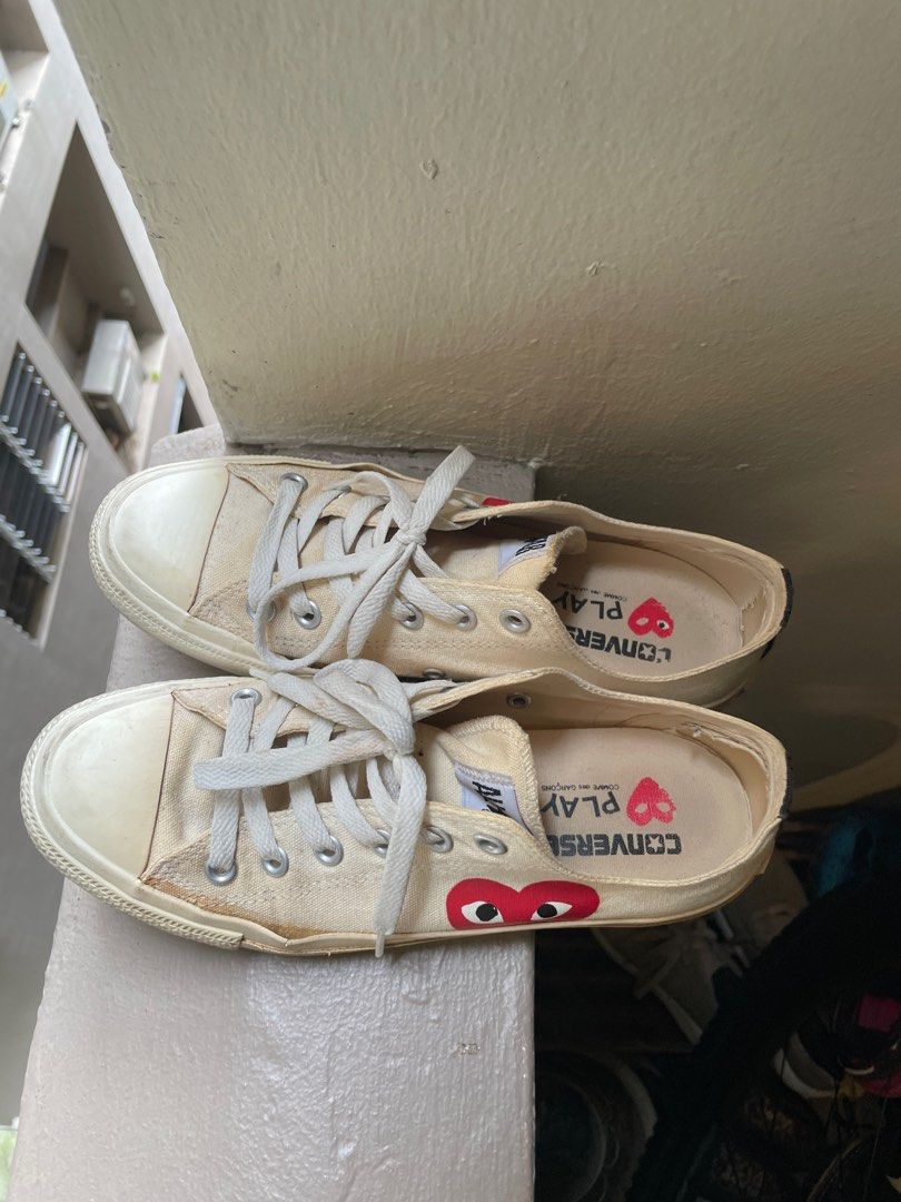 CDG Converse White Women s Fashion Footwear Sneakers on Carousell