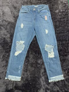 Celana Wanita Riped Jeans Biru - Basic