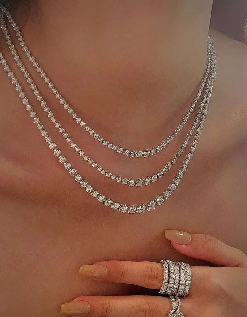 Sparkle Moissanite Pendant Necklace Women 925 Sterling - Temu