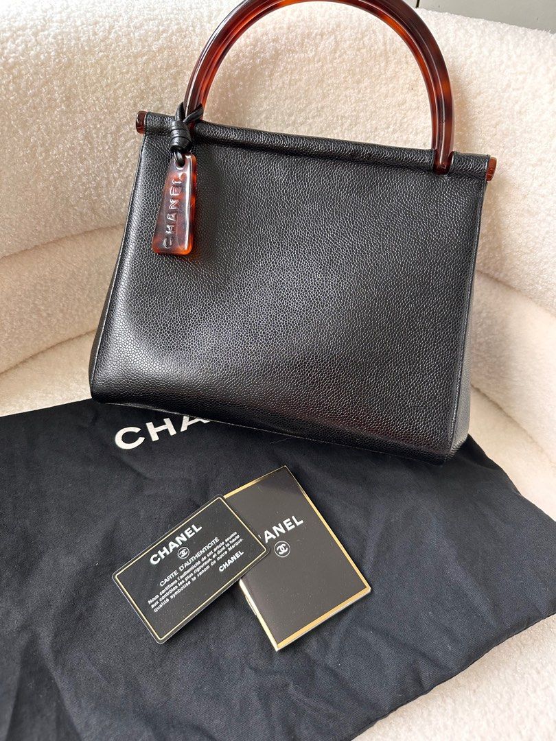 Chanel vintage tortoiseshell tote, Luxury, Bags & Wallets on Carousell