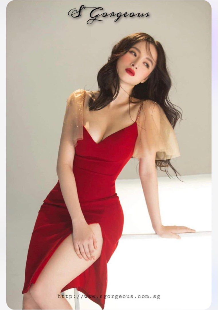 CHEAPEST PREMIUM QUALITY RED DRESSES EVENING GOWN SEXY BODYCON LACE SGORGEOUS THEMINH FREE DELIVERY