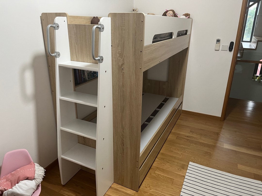 Children’s Bunk Bed with pull out single trundle bed, Furniture & Home ...