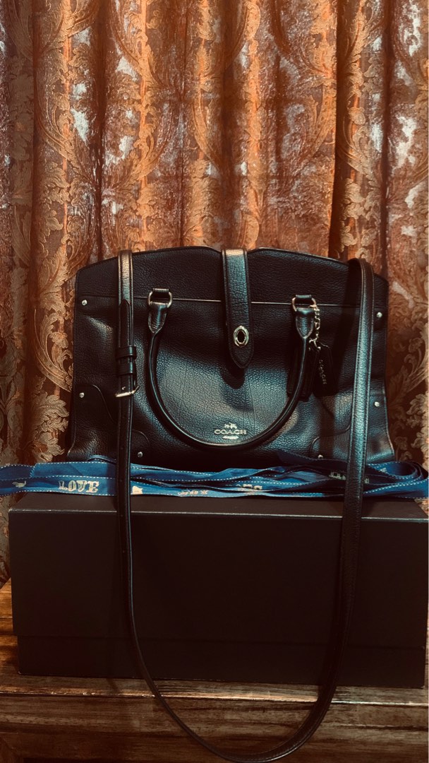 Coach Mercer Satchel 35 Black Luxury Bags Wallets on Carousell