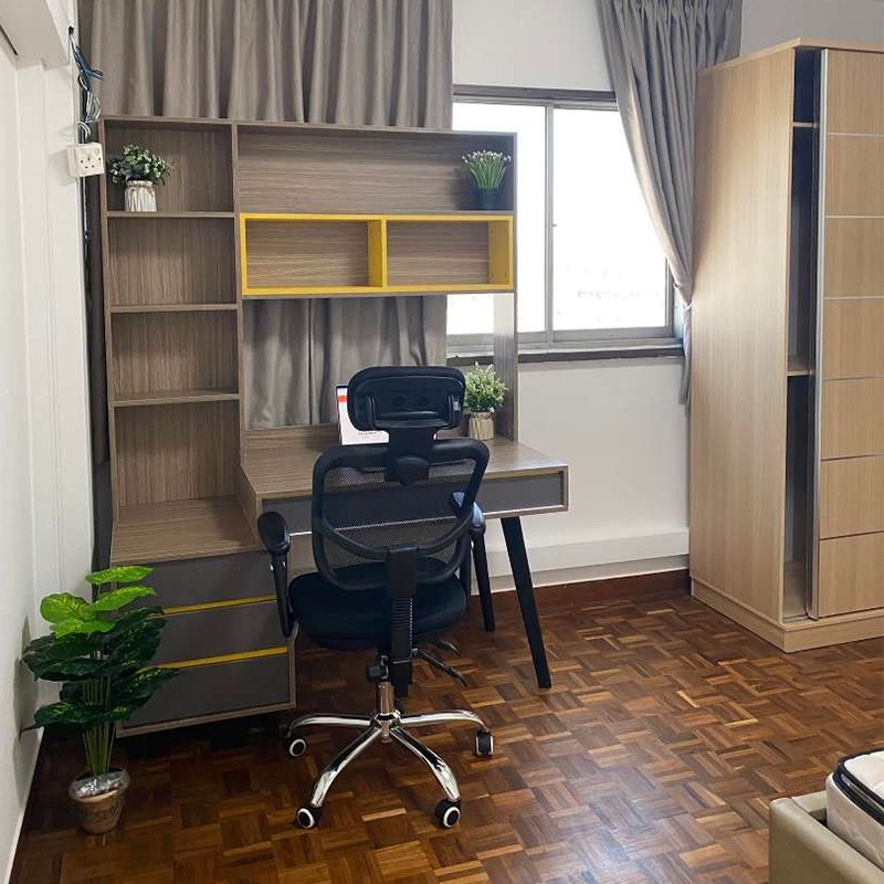 Computer desk, desk and bookcase combination integrated desktop home ...
