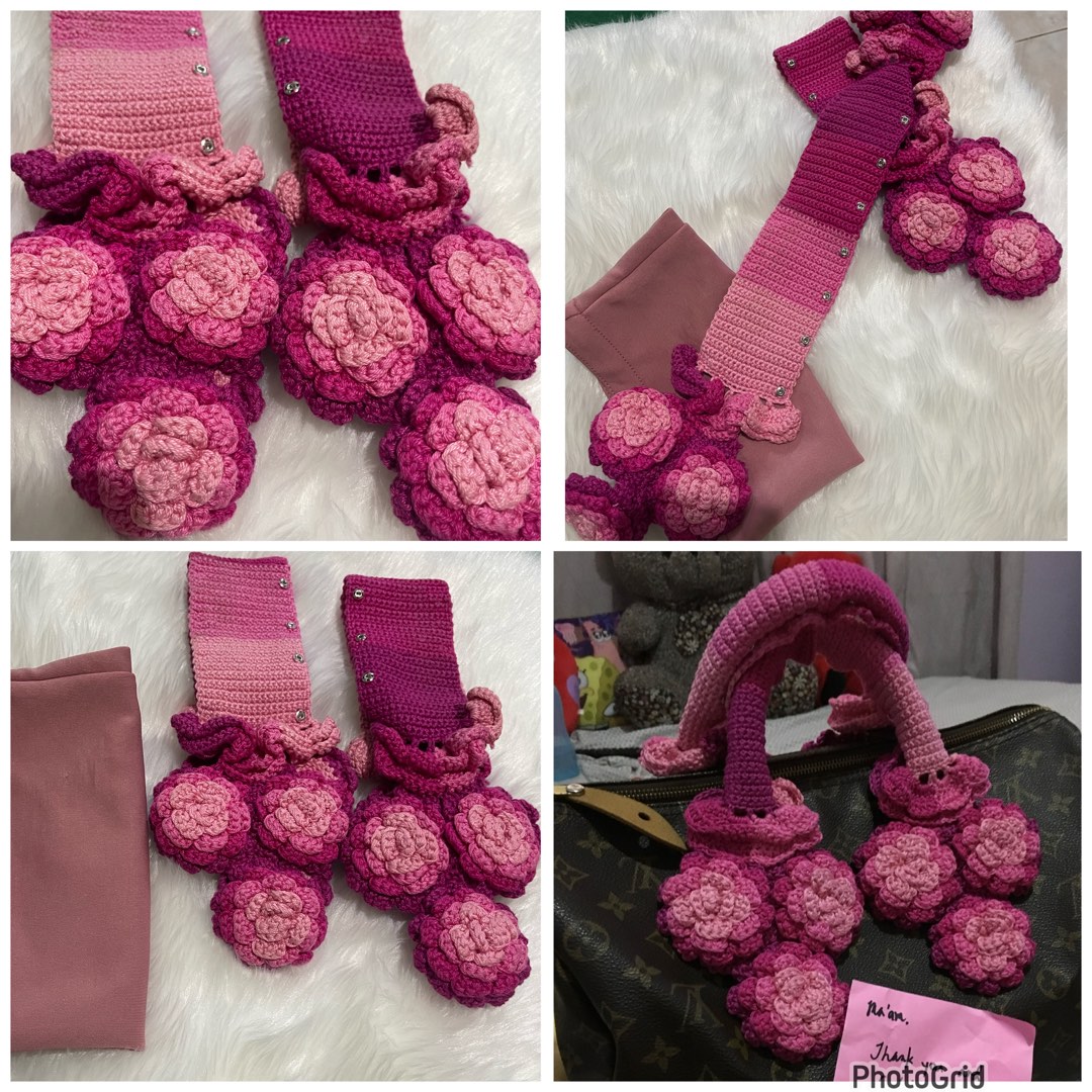 Crocheted Bag Handle Cover for LV Speedy 25 on Carousell