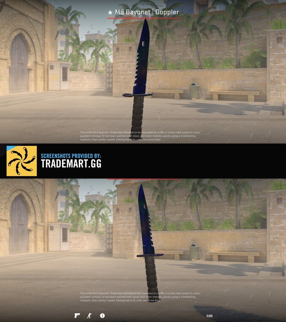 CSGO M9 bayonet doppler phase 3, Video Gaming, Gaming Accessories, In ...