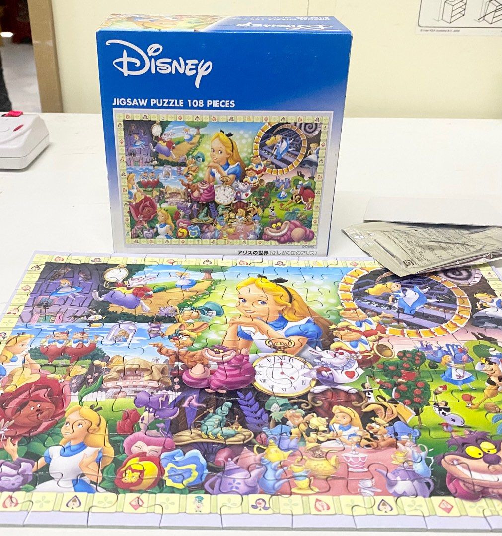 Disney Alice in wonderland jigsaw puzzle 108 pcs, Hobbies  Toys, Toys   Games on Carousell