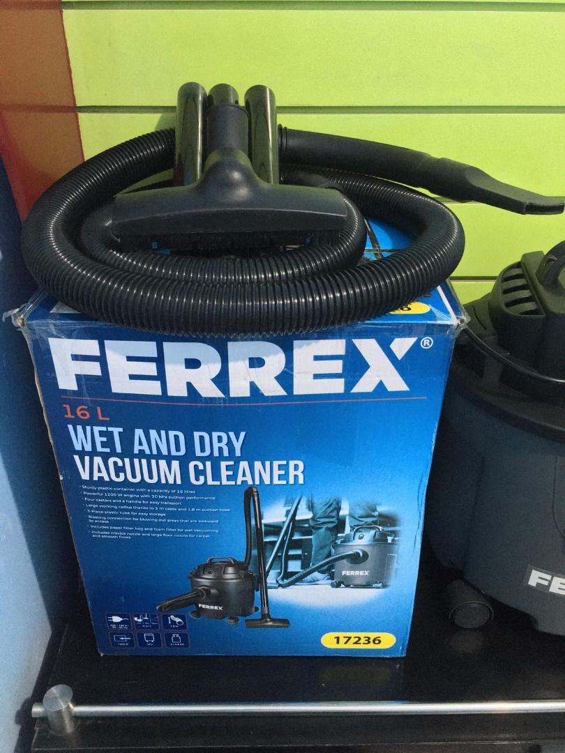 FERREX Wet and Dry Vacuum Cleaner, Furniture & Home Living, Cleaning