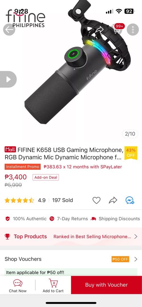 FIFINE K658 PODCAST USB DYNAMIC MICROPHONE