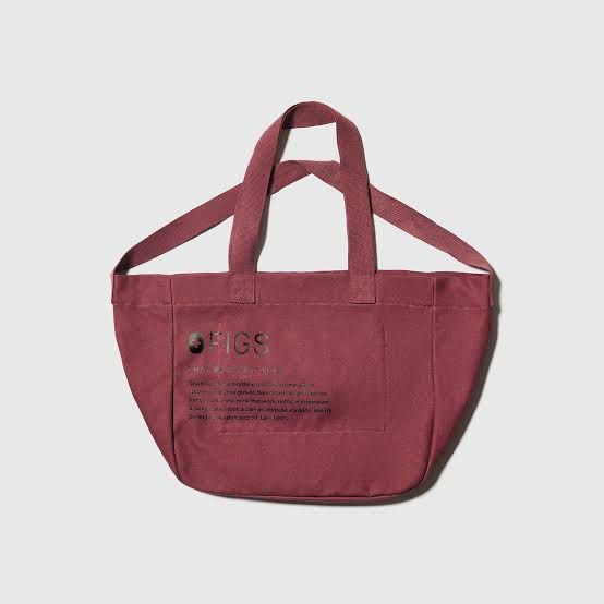 Figs dark cherry tote bag on Carousell