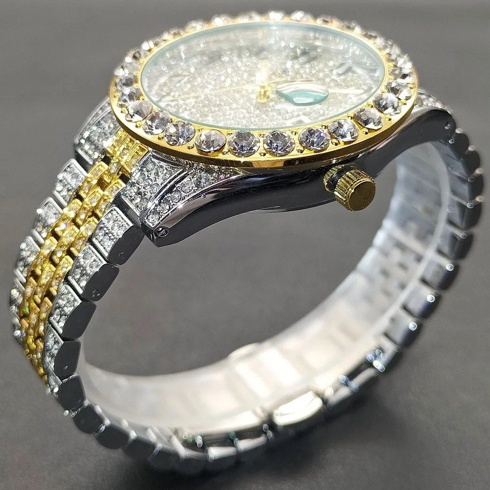 Mens iced out top rolex