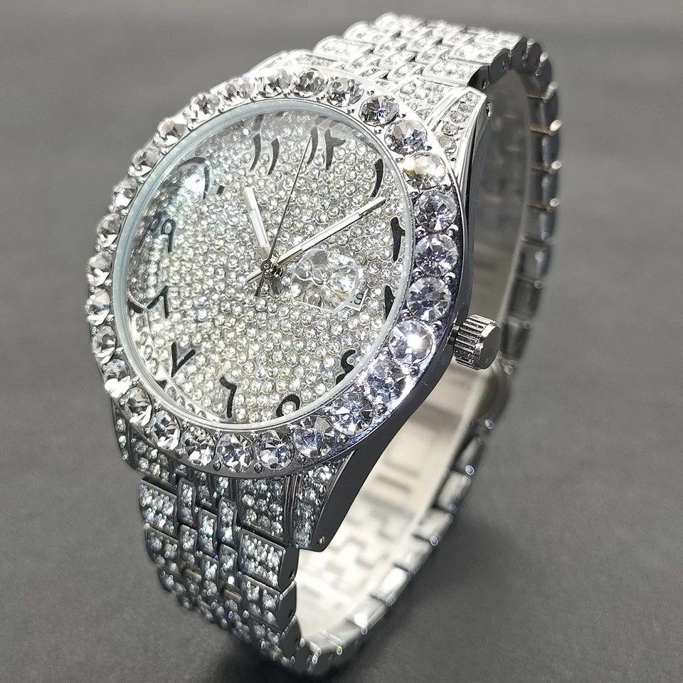 Full iced out rolex new arrivals