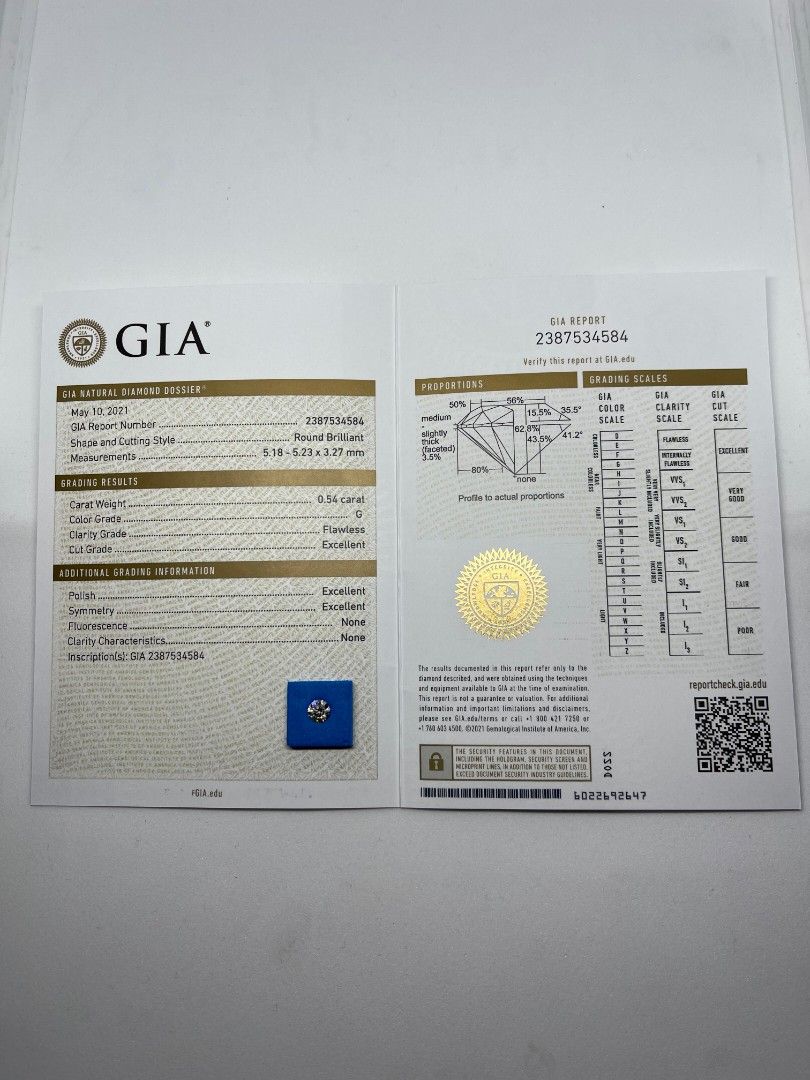 Gia natural sales diamond dossier