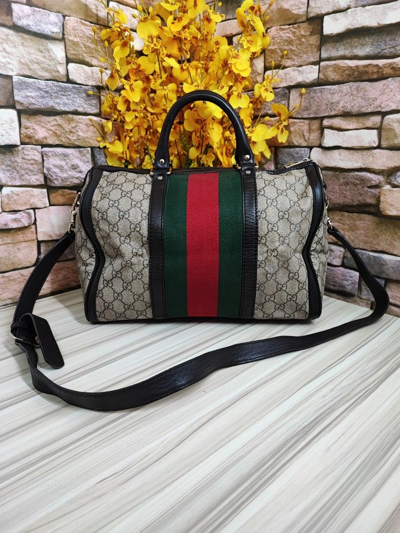 Gucci gg web boston bag, Women's Fashion, Bags & Wallets, Cross-body Bags  on Carousell
