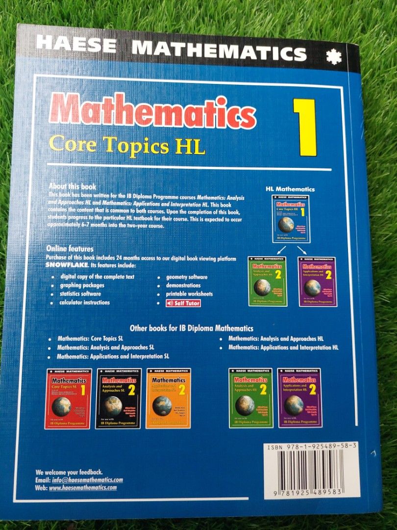 Haese mathematics core topics hl 1 for ib diploma hobbies toys