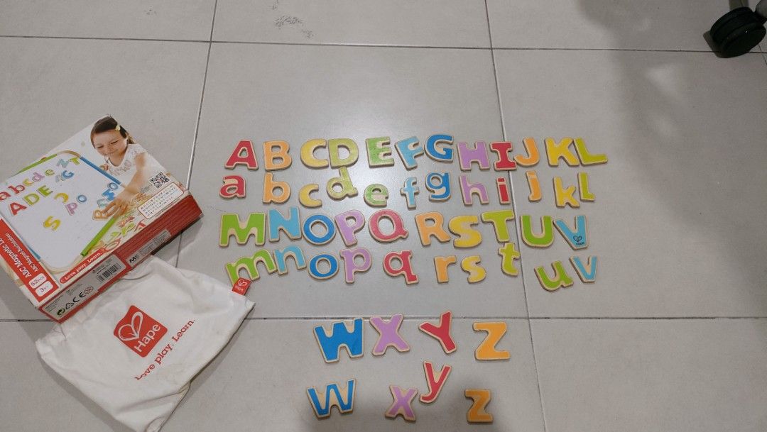 Hape magnetic letters Hobbies Toys Toys Games on Carousell