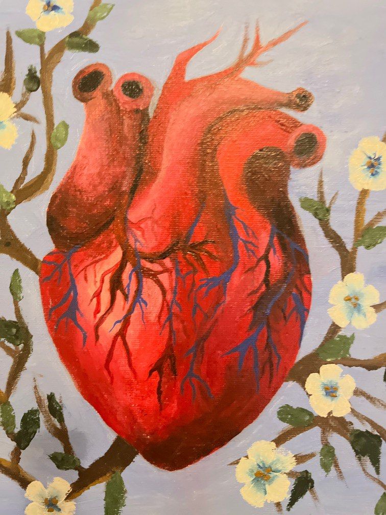 Heart Flower Painting (Category: Art & Prints) located in Makati City. Submitted by sellerteller123 (Listing ID 1242465828, Image 3). Description: An old painting of mine! 500 for sale!.