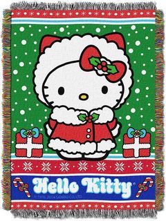 Hello Kitty Christmas Throw Blanket