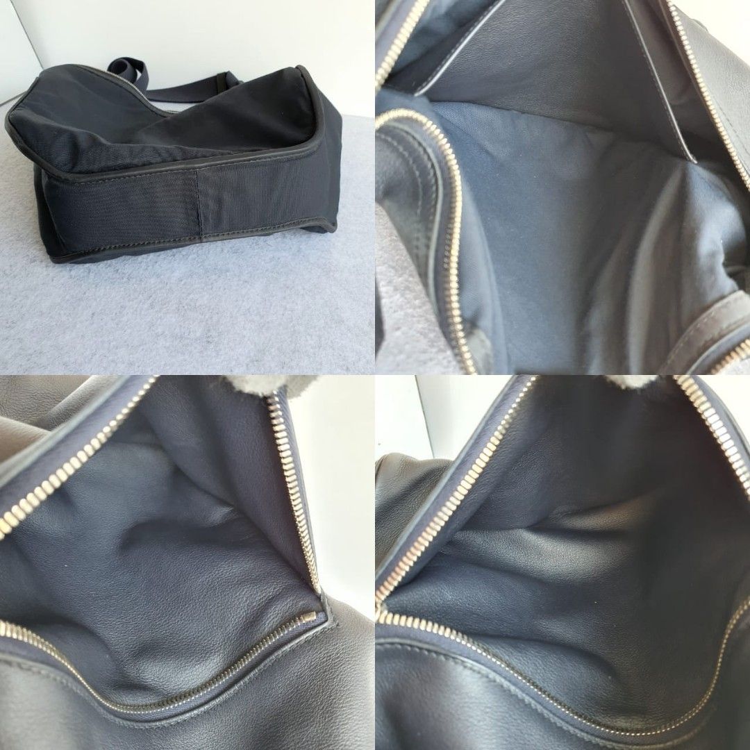 Hermes Cityslide Hobo Bag Black Calf Leather with Palladium Plated