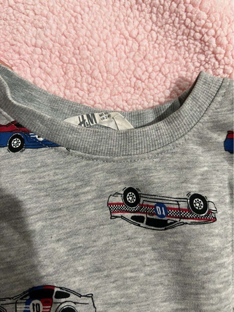 H M Boy Long sleeve Sweatshirt 2 4y Cars design Babies Kids