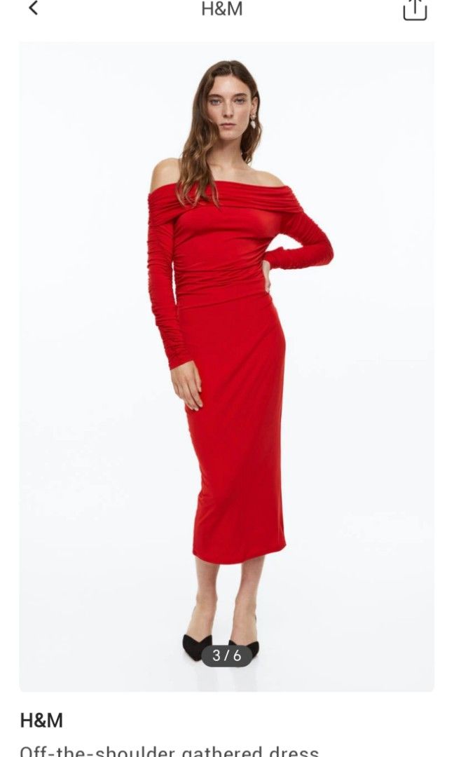 H and m off hot sale shoulder dress