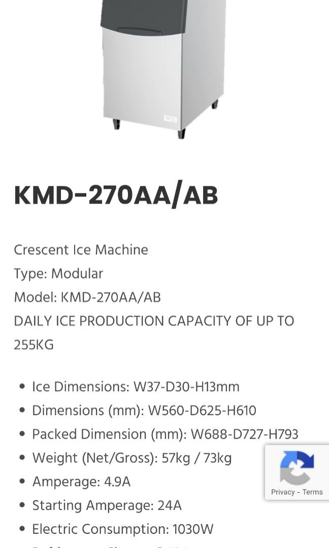 Hoshizaki Ice Maker, TV & Home Appliances, Kitchen Appliances, Other