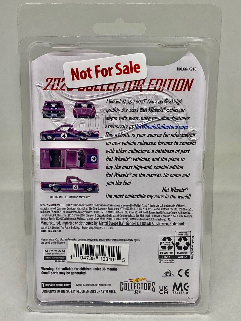 Hot Wheels CUSTOM 93 NISSAN HARDBODY D21 Spectraflame Purple 2023 ...