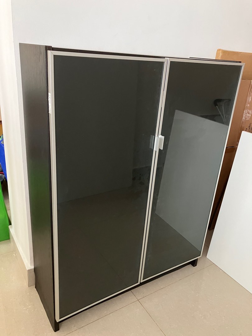 IKEA Billy bookcase/shelf with Morliden glass doors, Furniture & Home