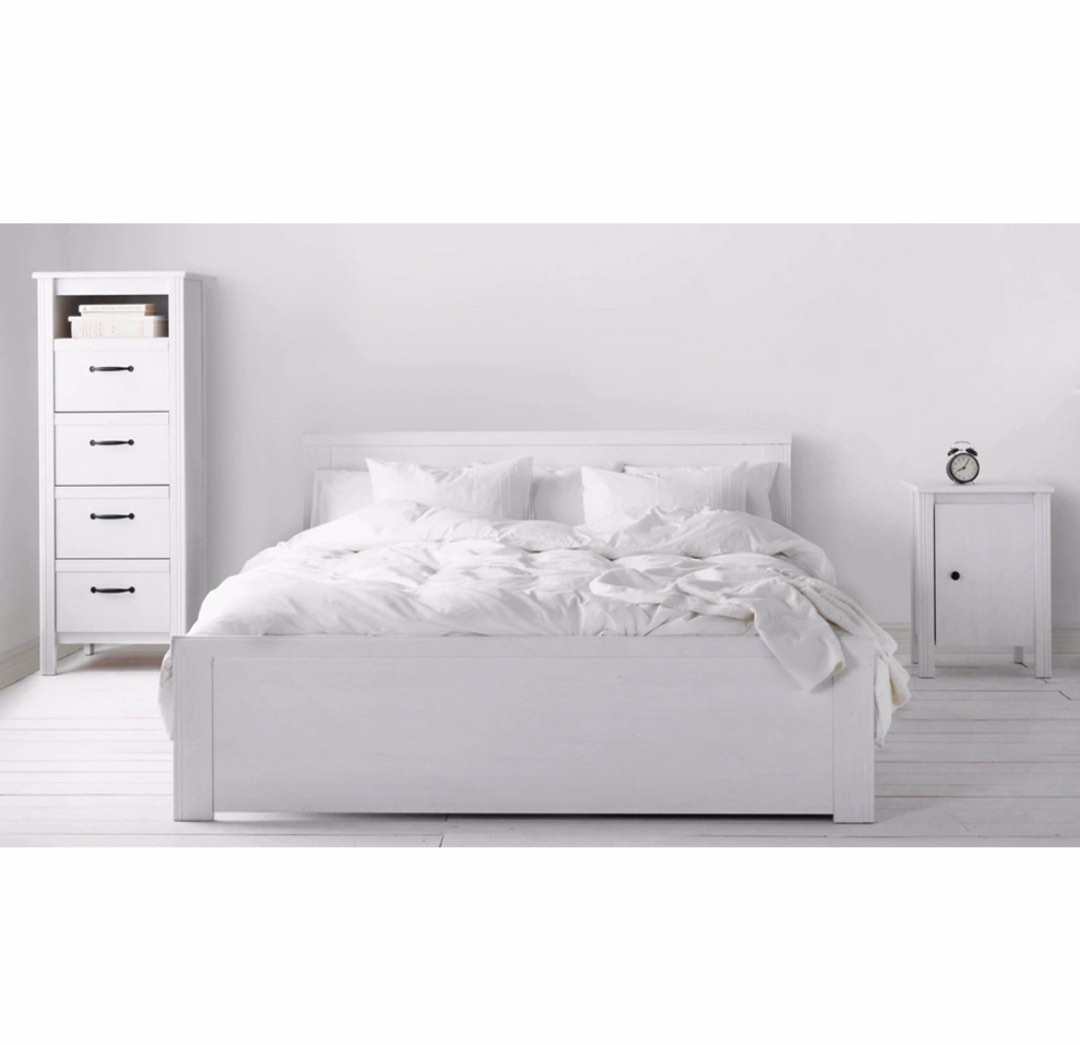 Ikea Brusali Queen Size Bed Frame, Furniture & Home Living, Furniture